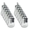 12PK Glass & Co Sugar Pourer Ribbed Jar w/ Metal Lid 200ml Clear/Silver