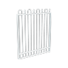 ProtectorAl 800 - 1200 x 1500mm Pearl White Aluminium Loop And Spear Pool Gate With Mid Rail