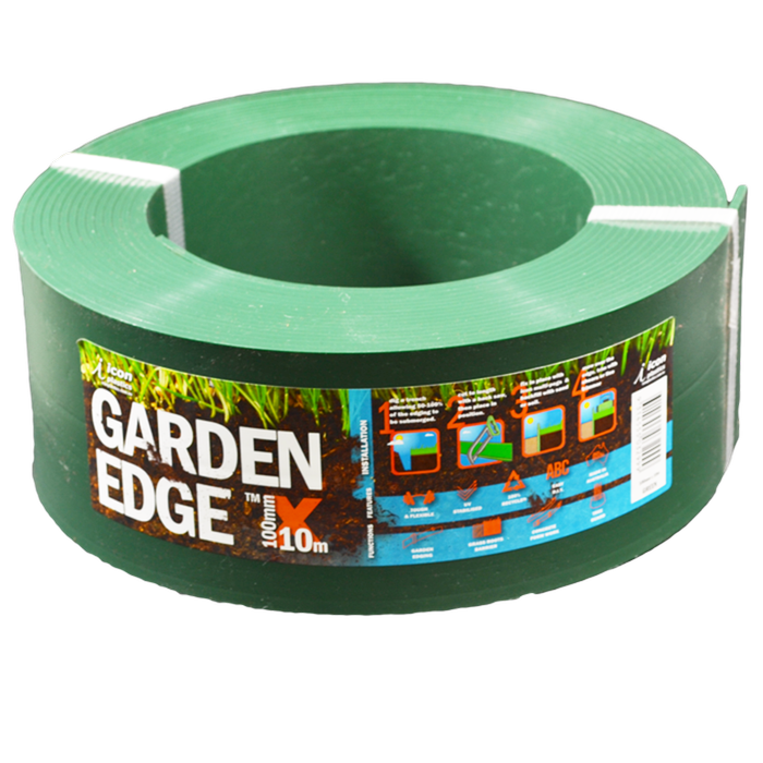 Icon Plastics 100mm x 10m Garden Edge - Green