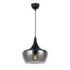 Telbix Landy Vintage Pendant Hanging Lamp Light Glass Black Smoke