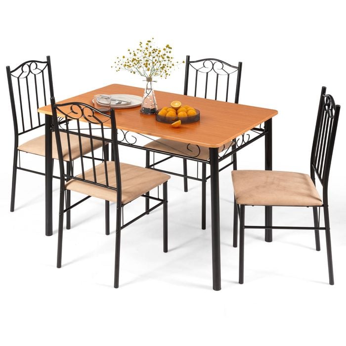 Costway Dining Table Set Kitchen Table and 4 Chairs