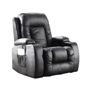 Levede Recliner Chair Electric Massage Leather Sofa Heated Black