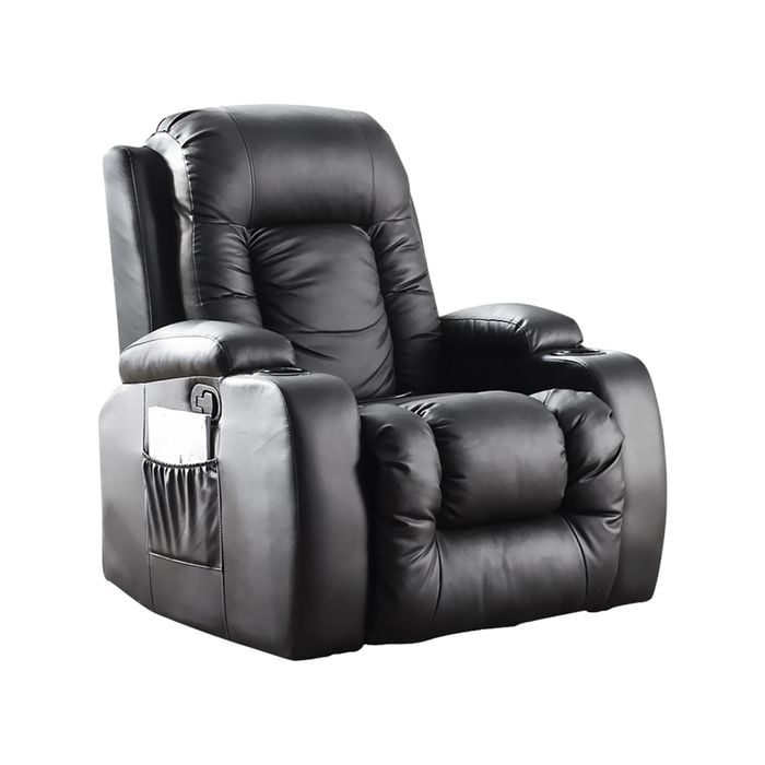 Levede Recliner Chair Electric Massage Leather Sofa Heated Black