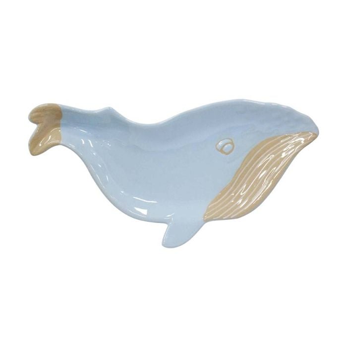 Lvd Whale Ceramic Kitchen Dinner Trinket Tray Plate Home Decor 31x15x2cm