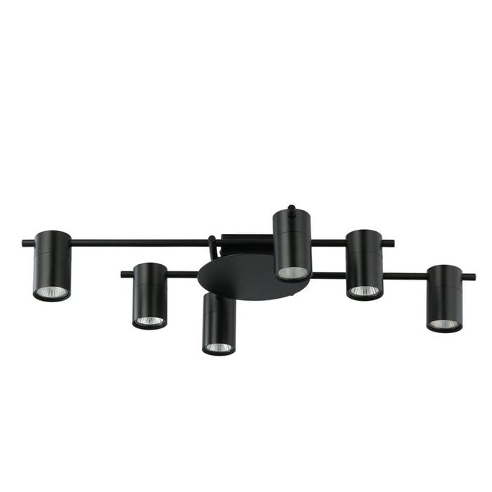 CLA Lighting Tache Interior Spot Ceiling Light (with Adjustable Black 6 Heads) IP20