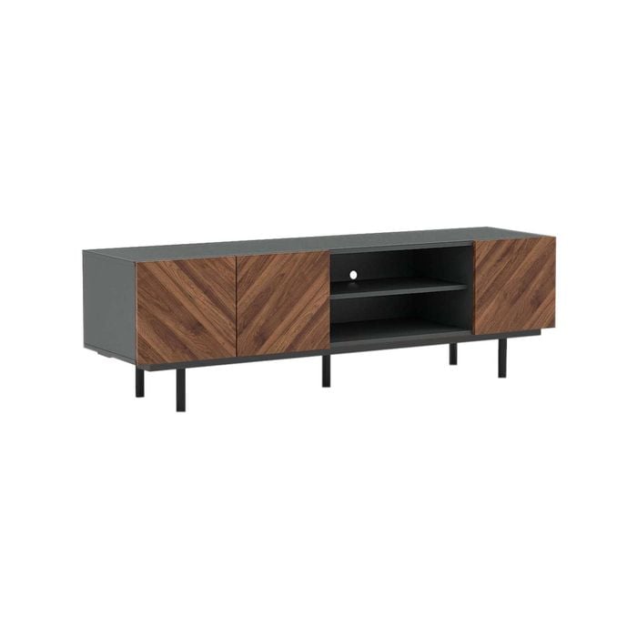 Noe 1.6m TV Entertainment Unit – Dark Grey/Columbia