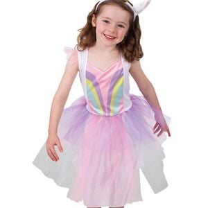Pretty Pastel Rainbow Girls Unicorn Tutu Costume - 3-5