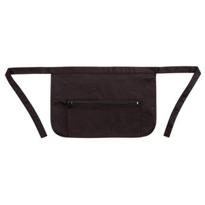 Whites Money Pocket Zip Closure Black Unisex Pouch