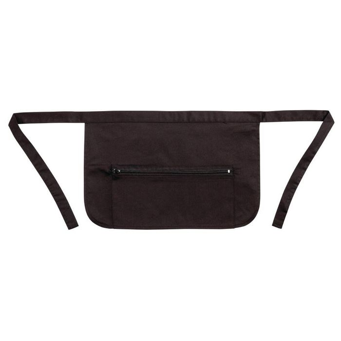 Whites Money Pocket Zip Closure Black Unisex Pouch