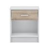 Ivan Bedside Table- White/oak