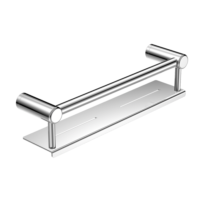 Nero Mecca Care 25mm Grab Rail With Shelf 450mm Chrome