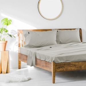 Ardor King Single Bed Fitted Sheet Set 1000tc Cotton Rich Sand