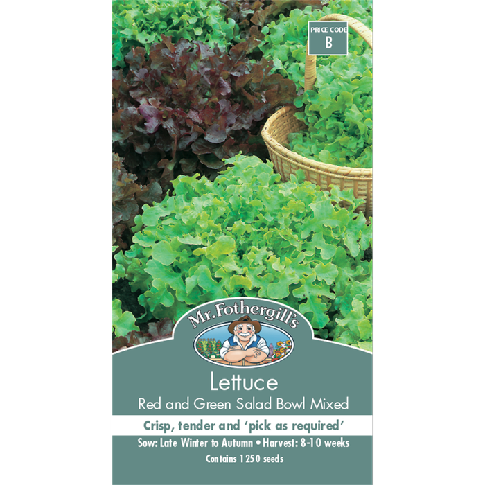 Mr Fothergill's Lettuce Red Green Salad Bowl Seeds