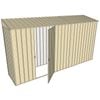 Build-a-Shed 0.8 x 3.7 x 2m Skillion Single Hinged Side Door Shed - Cream