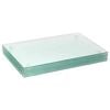 6x Glass Placemats - 50 x 40cm - Clear - Dining Table Place Mats Tabletop Protector for Kitchen Worktops