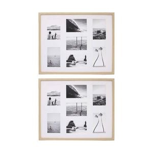 2PK Braz Venice Collage Image Photo Document Display Frame 40x50cm Beech