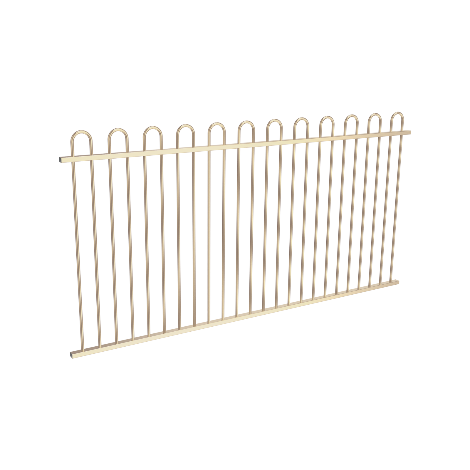 ProtectorAl 2400 x 1200mm Primrose Aluminium Loop Top Pool Fence Panel