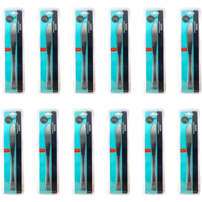 12x 2pc Topchef Stainless Steel Table Knife Cutlery Set 20.5cm Silver