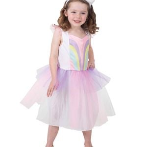 Girls Unicorn Costume Dress Book Week Halloween Fancy Dress Purple