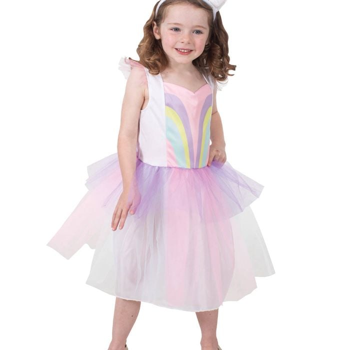 Girls Unicorn Costume Dress Book Week Halloween Fancy Dress Purple