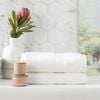 2pc Renee Taylor Stella 650gsm Bamboo Cotton Bath Sheet White