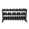 Smai Rubber Hex Dumbbell Set 5kg - 40kg With Rack - Vanta Series -