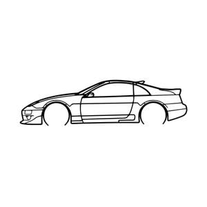 Ignite Laser Nissan 300ZX Silhouette Metal Wall Art Rustic Metal 47inch/120cm