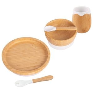 Tiny Dining 5pc Bamboo Round Baby Weaning Set