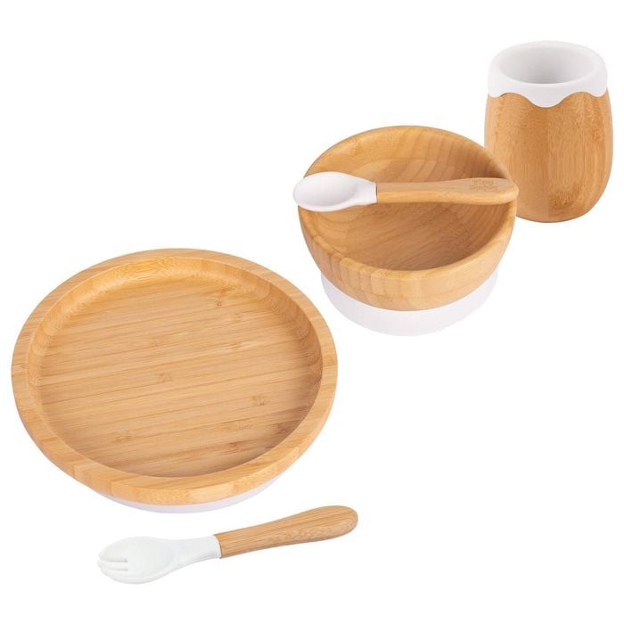 Tiny Dining 5pc Bamboo Round Baby Weaning Set
