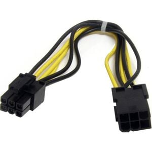 Startech.com 8in 6 Pin Pci Express Power Extension Cable - Extend The Reach Of A Pci Express Video Card Power Supply Connection