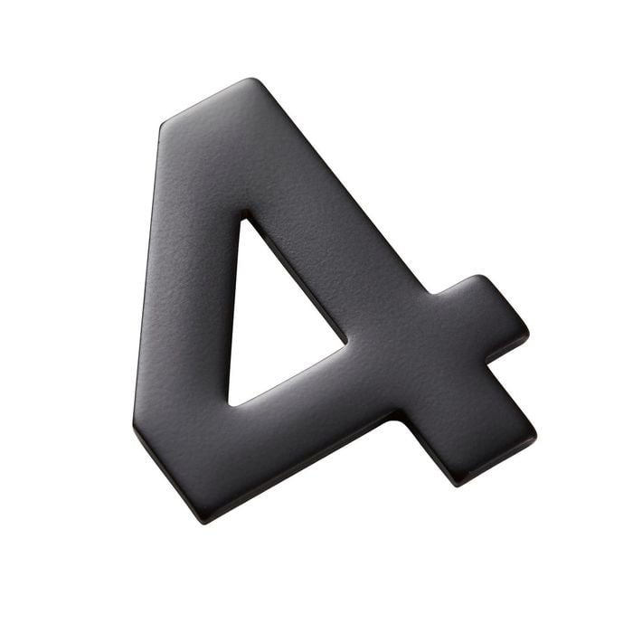 Sandleford 50mm Matt Black Mode Numeral 4