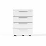 OLG Office Axis Mobile Pedestal White Melamine, 4 Drawer