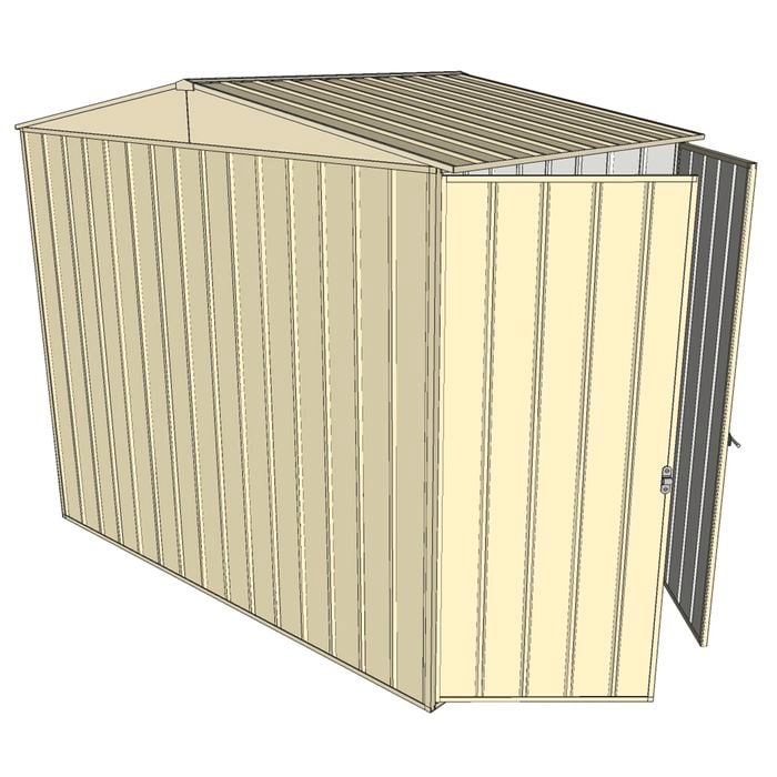 Build-a-Shed 2.3 x 1.5 x 2.3m Gable Double Hinged Side Door Shed - Cream