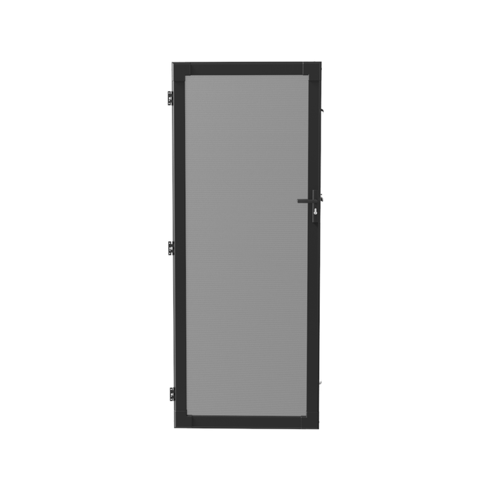 Adjusta-Fit 800-850 x 2000-2050mm Black Left Hinge Adjustable Aluminium Security Door - Black