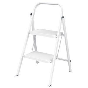 Syneco 100kg White 2 Step Domestic Steel Folding Ladder