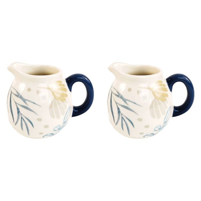 2x Urban Summer Solstice 11cm Ceramic Mini Jug/Utensil Holder - Blue