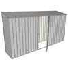 Build-a-Shed 0.8 x 3.7 x 2m Skillion Single Hinged Side Door Shed - Zinc