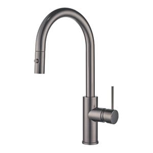 Mondella WELS 5 Star 6L/min 35mm Gun Metal Resonance Side Lever Pull Down Sink Mixer