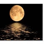 Full Moon Over Cold Night Water  Print 100% Australian Made 120x90cm  (Poster)