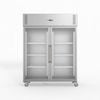 FED-X S/S Two Full Glass Door Upright Fridge