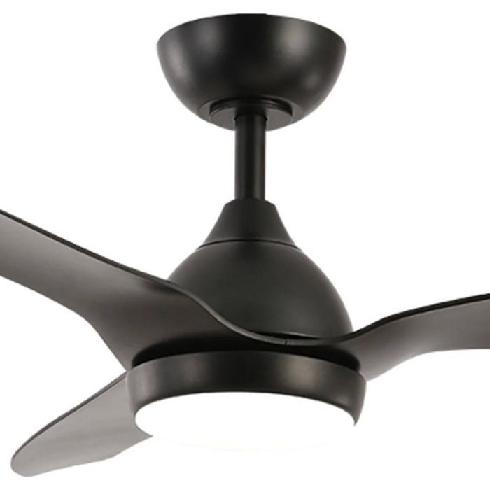 Fanforce Revo Smart DC Ceiling Fan LED Light Remote 52" ABS Blades Black/Black