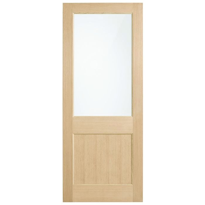 Corinthian 2040 x 920 x 40mm Entrance Door Blonde Oak Translucent Glass AWO2G