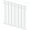 ProtectorAl 350 - 1200 x 1200mm Pearl White Raked Up to 15º DTR All Up Pool Fence Panel