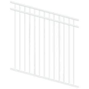 ProtectorAl 350 - 1200 x 1200mm Pearl White Raked Up to 15º DTR All Up Pool Fence Panel