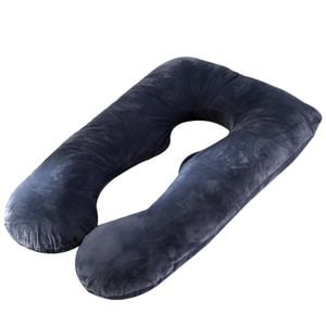 Ufurniture Pregnancy Pillow U-Shaped Full Body Support Dark Grey