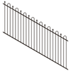 ProtectorAl 1201-2400W x 1200H Satin Black Loop & Spear Top Pool Fence Panel Raked 16-30º - Black