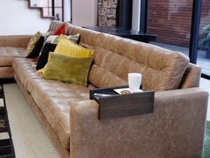 DIY Step Image - D.I.Y. wooden sofa arm table . Blob storage upload.