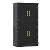 Costway 110 Cm Floor Storage Cabinet Cupboard Black