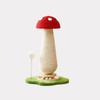 Mushroom Cat Scratch Post with Toy Ball Track - Red