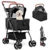 Advwin Pet Stroller Cat Dog Pram Foldable Pet Carrier
